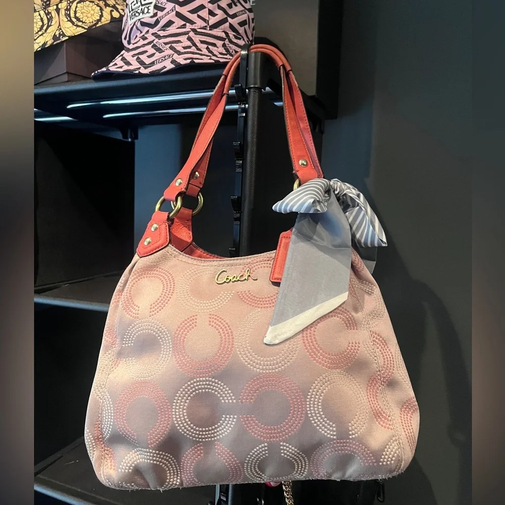 Coach Pink and Orange Women's Bag - Picture 3 of 17